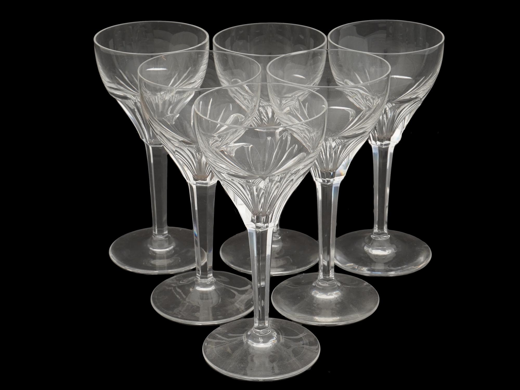 COLLECTION OF CRYSTAL CUT CLEAR APERITIF GLASSES PIC-1